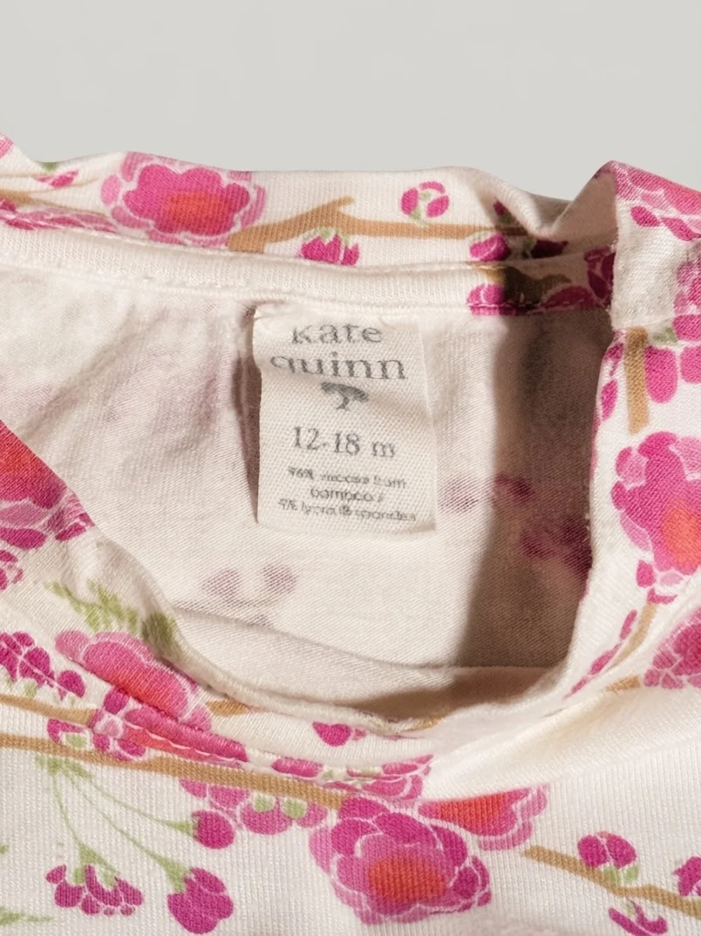 kate quinn Pink Floral Set with Green Headband